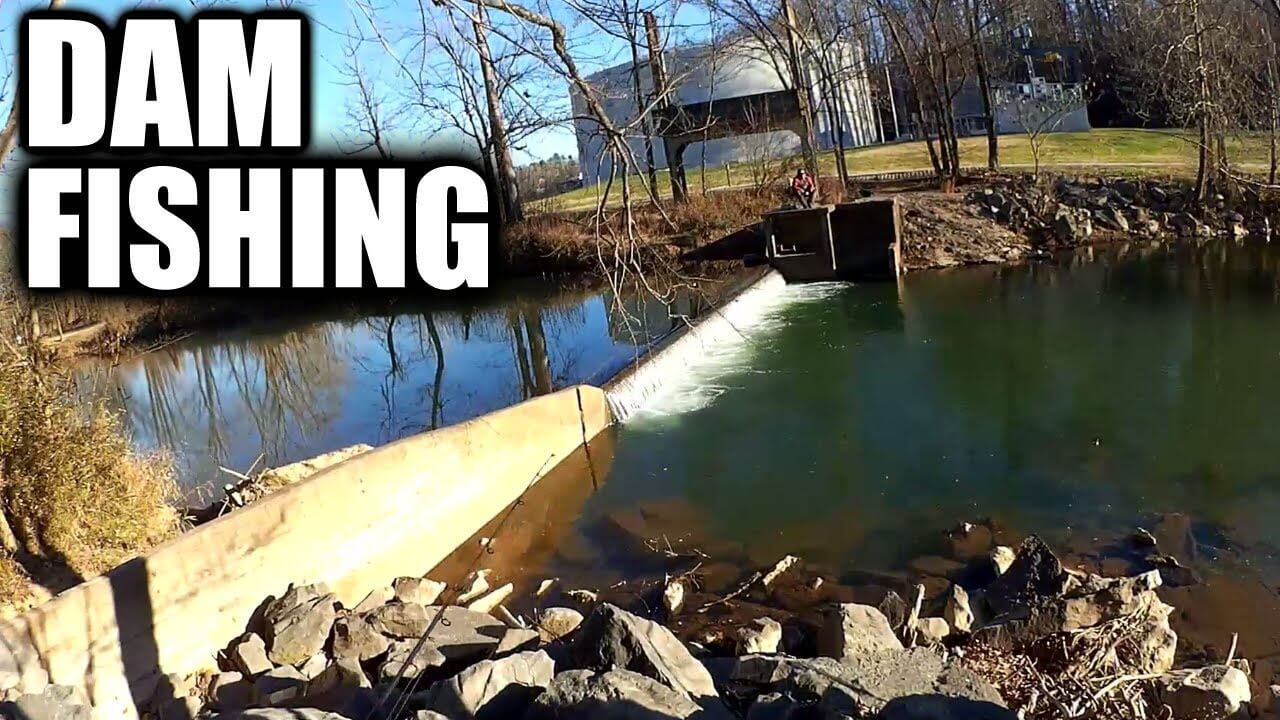 winter bank fishing below a dam how many fish can you catch - Realistic Fishing